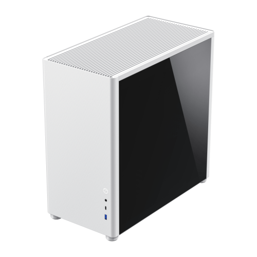 Компьютерный корпус mATX/ Gamemax Spark Full White mATX case, white, PSU, w/1xUSB3.0+1xType-C, 1xCombo Audio