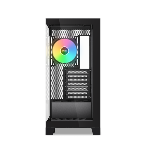 Корпус ПК без блока питания/ Case SAMA V50 Black, Midi-Tower, TG, 4x120mm ARGB, 2xUSB 3.0 + 1xUSB 3.1 Type-C, ATX, mATX, mITX Black