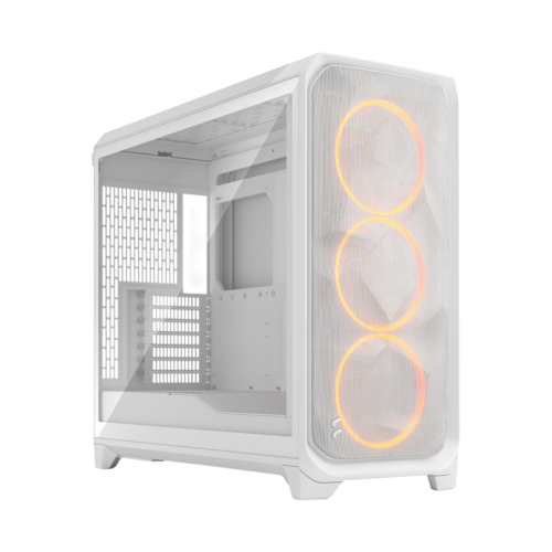 Корпус ПК без блока питания/ Case Fractal Design Meshify 3 XL RGB TG Clear Tint, Full-Tower, 3x140mm ARGB, 2xUSB-A 3.2 + 1xUSB 3.2 Type-C SSI-EEB, SSI-CEB, E-ATX, ATX, mATX, mITX, White