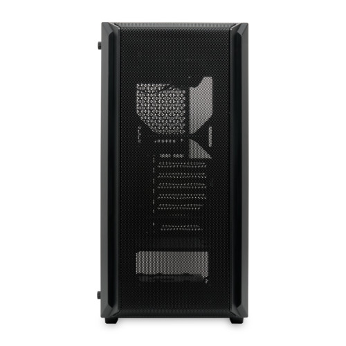 Корпус без блока питания/ Case HSPD M730, Mesh Mid Tower, Black, TG, 0.4 SPCC, no fans, E-ATX, ATX, mATX, mITX, 155/280/175-200mm, 2x2.5