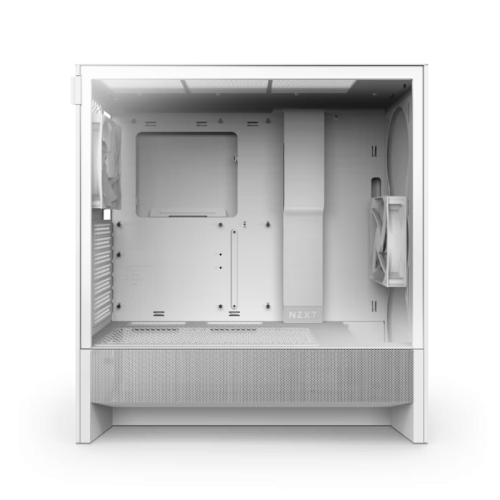 Корпус ПК без блока питания/ Case NZXT H5 Flow (2024), Midi-Tower, TG, 1x120mm, 1xUSB-A 3.2 + 1xUSB-C 3.2, E-ATX, ATX, mATX, mITX White