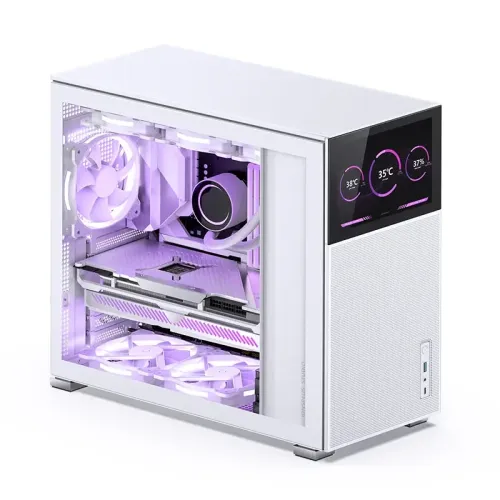 Корпус без блока питания/ Case JONSBO D41 MESH SCREEN, Midi-Tower, TG, no fan, 1xUSB-A 3.2 + 1xUSB-C 3.2, ATX, mATX White