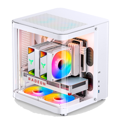 Корпус без блока питания/ Корпус JONSBO TK-1 White MATX без БП, mini-ITX, micro-ATX, ATX, белый
