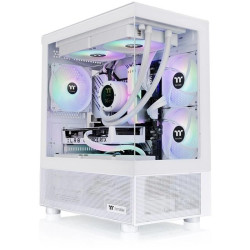 Корпус Thermaltake View 170 TG ARGB белый mATX 5x120mm 2x140mm 1x200mm 2xUSB3.0 audio bott PSU [CA-1Z4-00M6WN-00]