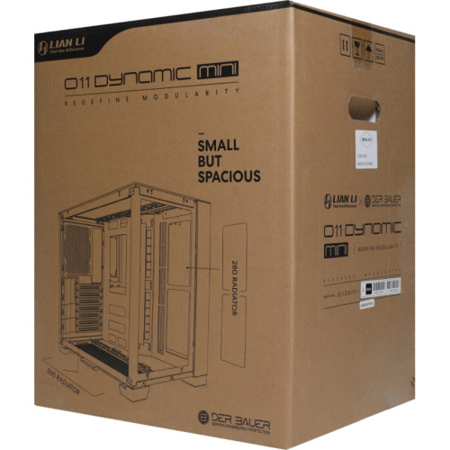 Корпус Lian-Li O11 Dynamic MINI черный ATX 9x120mm 6x140mm 2xUSB3.0 audio bott PSU [G99.O11DMI-X.00]