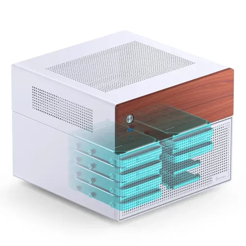 Корпус без блока питания/ Case JONSBO N4, Mini-Tower, 1x120mm, 1xUSB-A 3.0 + 1xUSB-C 3.2, SFX PSU Support, mATX, mITX White