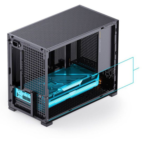 Корпус без блока питания/ Jonsbo D32 PRO BLACK, Mini-Tower , no fans, mATX, mITX,  2xUSB3.2 Gen1 Type-A, 1xUSB3.2 Gen 2 Type-C, 1xAUDIO, 1xMIC