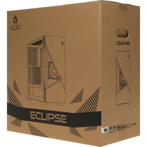 Корпус Azza Eclipse черный ATX 9x120mm 5x140mm 2xUSB2.0 1xUSB3.0 audio bott PSU [CSAZ-440 ECLIPSE]