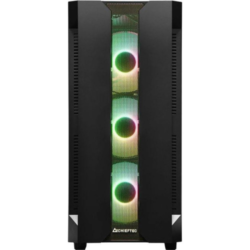 Корпус Chieftec Hunter черный ATX 4x120mm 4x140mm 2xUSB3.1 audio bott PSU [GS-01B-OP]