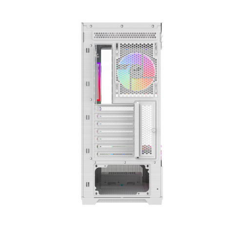 Корпус ПК без блока питания/ Case SAMA V43 White, Midi-Tower, TG, 6x120mm ARGB, 2xUSB 3.0 + 1xUSB 3.2 Type-C, ATX, mATX, mITX White