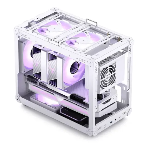 Корпус без блока питания/ Case JONSBO C6 MAX Handle, Mini-Tower, TG, no fan, 1xUSB-A 3.0 + 1xUSB-C 3.1, mATX, mITX White