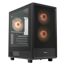 Корпус HSPD M310, Mesh Mini-tower, Black, TG, 0.4 SPCC, 3x120mm ARGB mATX, mITX 180/280/160mm 1x2.5