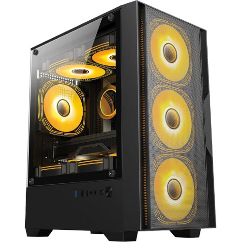 Корпус Oklick OCC-MN307 черный без БП mATX 8x120mm 2xUSB2.0 1xUSB3.0 audio bott PSU