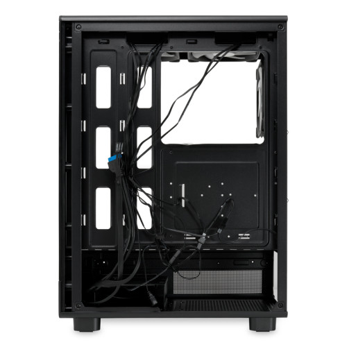 Корпус без блока питания/ HSPD F510, Panoramic Mid Tower, Black, TG, 0.5 SPCC, 3x120mm ARGB ATX, mATX, mITX 180/280/160mm 1x2.5