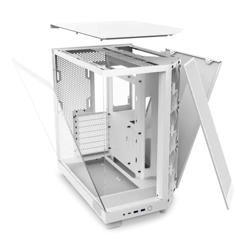 Корпус без блока питания/ Case NZXT H6 Flow, Midi-Tower, TG, 3x120mm, 2xUSB-A 3.2 + 1xUSB-C 3.2, ATX, mATX, mITX White