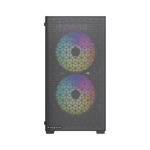 Корпус без блока питания/ Case HSPD M334, Mesh Mini-tower, Black, TG, 0.45 SPCC, 3x120mm ARGB (M11-120) mATX, mITX 160/340/180mm 2x2.5 Корпус без блока питания/ Case HSPD M334, Mesh Mini-tower, Black, TG, 0.45 SPCC, 3x120mm ARGB (M11-120) mATX, mITX 160/340/180mm 2x2.5