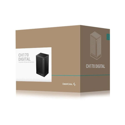 Корпус Deepcool CH170 DIGITAL черный mATX 1x120mm 1xUSB2.0 1xUSB3.0 audio bott PSU [R-CH170-BKNPI0D-G-1]