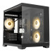 Корпус без блока питания/ HSPD F330, Panoramic Mini-tower, Black, TG, 0.5 SPCC, 3x120mm ARGB mATX, mITX 160/400/200mm 1x2.5