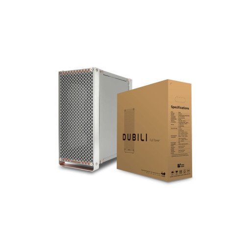 Корпус без блока питания/ Case InWin Dubili, Full-Tower, TG, 4x140mm, 2xUSB-A 3.2 + 1xUSB-C 3.2, E-ATX, ATX, mATX, mITX Titanium Grey