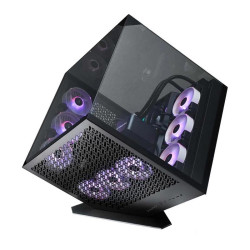 Корпус Azza CUBE PLUS черный без БП ATX 6x120mm 2xUSB3.0 audio bott PSU
