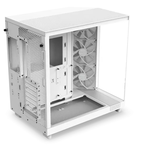Корпус без блока питания/ Case NZXT H6 Flow, Midi-Tower, TG, 3x120mm, 2xUSB-A 3.2 + 1xUSB-C 3.2, ATX, mATX, mITX White