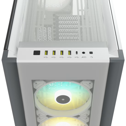 Корпус без блока питания/ Case Corsair iCUE 7000X RGB, Full-Tower, TG, 4x140mm RGB, 4xUSB-A 3.0, 1xUSB 3.2 Type-C, E-ATX, ATX, mATX, mITX White