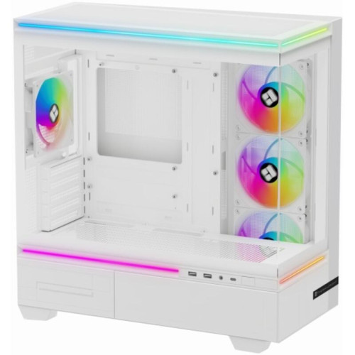 Корпус без блока питания/ Case Thermalright M10 FAN4-C, Mini-Tower, TG, 4x120mm ARGB, 2xUSB-A 3.0, 1xUSB Type-C, mATX, mITX White Корпус без блока питания/ Case Thermalright M10 FAN4-C, Mini-Tower, TG, 4x120mm ARGB, 2xUSB-A 3.0, 1xUSB Type-C, mATX, mITX White