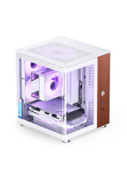 Корпус без блока питания/ Корпус JONSBO TK-0 White ITX без БП, mini-ITX, micro-ATX, ATX, белый