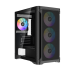 Корпус ПК без блока питания/ Case SAMA S31 Black, Midi-Tower, TG, 4x120mm ARGB, 2xUSB 3.0 + 1xUSB 3.2 Type-C, mATX, mITX Black
