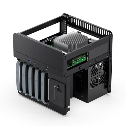 Корпус без блока питания/ Jonsbo N2 black, SFF, 1x120mm, mITX, 1*USB3.0, 1*USB 3.2 Gen2 Type-C, Audio+Mic