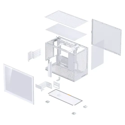 Корпус без блока питания/ Case JONSBO D32 PRO, Mini-Tower, TG, no fan, 2xUSB-A 3.2 + 1xUSB-C 3.2, mATX, mDTX, mITX White