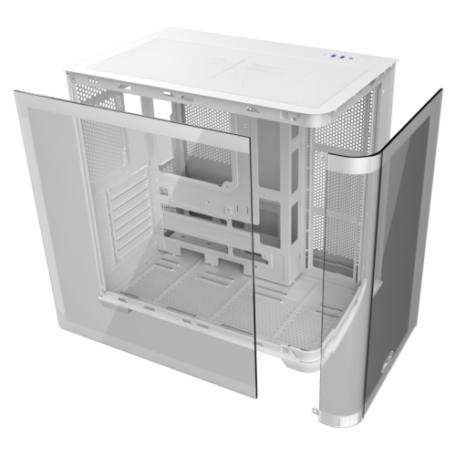 Корпус без блока питания/ Case Raijintek ATREUS BT7, Midi-Tower, TG, 7x120mm ARGB, 2xUSB-A 3.0 + 1xUSB Type-C , E-ATX, ATX, mATX, mITX White