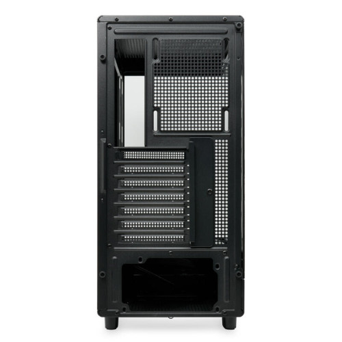 Корпус без блока питания/ HSPD F510, Panoramic Mid Tower, Black, TG, 0.5 SPCC, no fans ATX, mATX, mITX 180/280/160mm 1x2.5