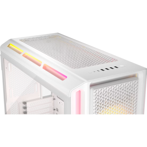 Корпус без блока питания/ Case Corsair iCUE LINK 5000T LX RGB, Midi-Tower, TG, 3x120mm RGB, 4xUSB-A 3.2, 1xUSB 3.2 Type-C, E-ATX, ATX, mATX, mITX White