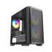 Корпус без блока питания/ Case HSPD M336, Mesh Mini-tower, Black, TG, 0.45 SPCC, 3x120mm ARGB (M11-120) mATX, mITX 160/340/180mm 2x2.5