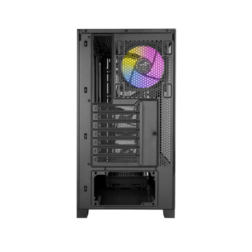 Корпус ПК без блока питания/ Case SAMA V42 Black, Midi-Tower, TG, 4x120mm ARGB, 2xUSB 3.0 + 1xUSB 3.2 Type-C, ATX, mATX, mITX Black