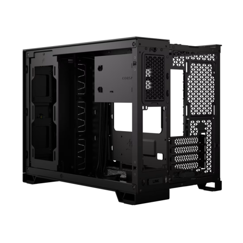 Корпус без блока питания/ Case Corsair 2500D Airflow, Midi-Tower, TG, no fan, 2xUSB-A 3.2, 1xUSB 3.2 Type-C, mATX, mITX Black