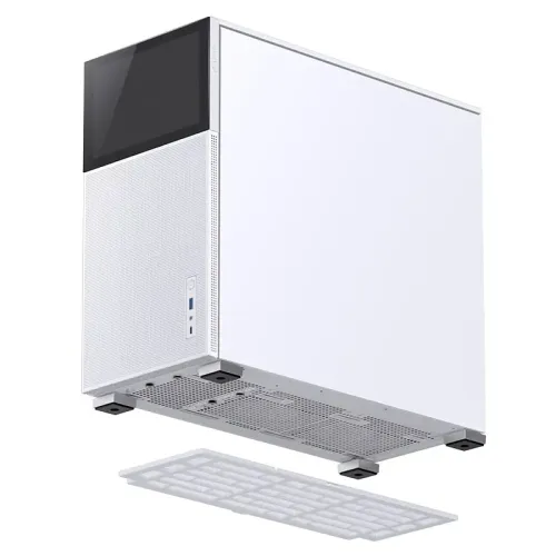 Корпус без блока питания/ Case JONSBO D41 MESH SCREEN, Midi-Tower, TG, no fan, 1xUSB-A 3.2 + 1xUSB-C 3.2, ATX, mATX White