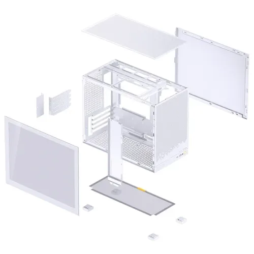 Корпус без блока питания/ Case JONSBO D32 STD, Mini-Tower, TG, no fan, 1xUSB-A 3.0 + 1xUSB-C 3.1, mATX, mITX White