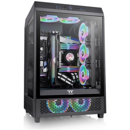 Корпус Thermaltake The Tower 500 черный ATX 11x120mm 5x140mm 4xUSB3.0 audio bott PSU [CA-1X1-00M1WN-00]