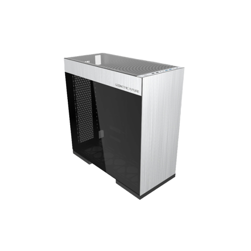 Корпус ПК без блока питания/ Case Geometric Future Model 8 Dharma, Midi-Tower, TG, no fans, 2xUSB-A 3.0,  2xUSB-A 2.0, 1xUSB 3.2 Type-C, E-ATX, ATX, mATX, mITX Silver/Black