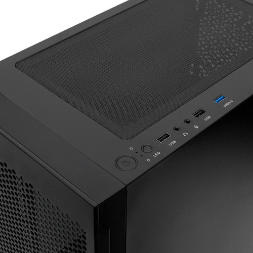 Корпус без блока питания/ Case HSPD M540, Mesh Mid Tower, Black, TG, 0.45 SPCC, no fans, ATX, mATX, mITX, 160/300/150mm, 2x2.5 Корпус без блока питания/ Case HSPD M540, Mesh Mid Tower, Black, TG, 0.45 SPCC, no fans, ATX, mATX, mITX, 160/300/150mm, 2x2.5