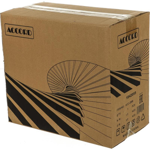 Корпус Accord ACC-259 черный mATX 1x80mm 2xUSB2.0 audio [ACC-259]