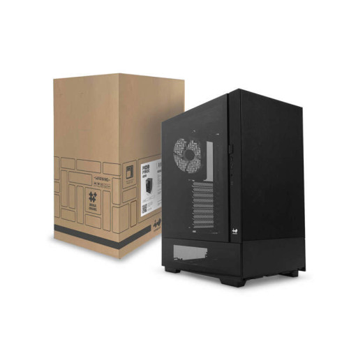 Корпус без блока питания/ Case InWin Modfree Base, Full-Tower, TG, 3x140mm ARGB, 2xUSB-A 3.0 + 1xUSB-C 3.2, E-ATX, ATX, mATX, mITX Black