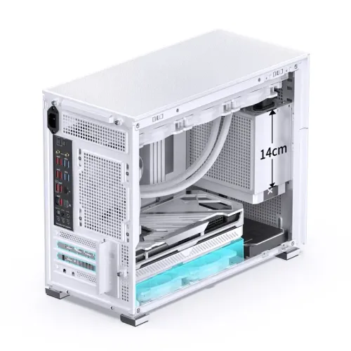 Корпус без блока питания/ Case JONSBO D31 MESH SCREEN, Mini-Tower, TG, no fans, 1xUSB-A 3.0 + 1xUSB-C 3.2, mATX, mDTX, mITX White