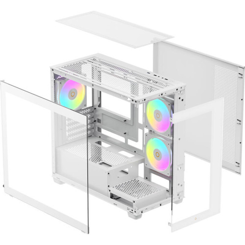 Корпус ПК без блока питания/ Case Ocypus Gamma C52 WH ARGB, Mini-Tower, TG, 3x120mm ARGB, 1xUSB-A 3.0 + 2xUSB 2.0, mATX, mITX White