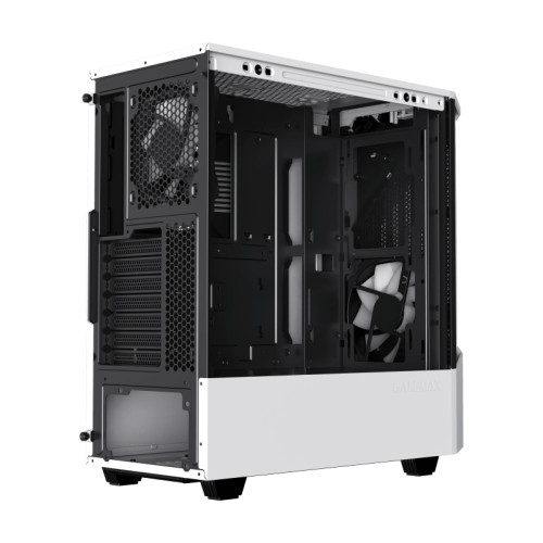 Компьютерный корпус, без блока питания ATX/ Gamemax Contac COC WB ATX case, black/white, w/o PSU, w/2xUSB3.0, w/1x14cm ARGB front fan(GMX-FN14-Rainbow-C9), w/1x12cm ARGB rear fan(GMX-FN12-