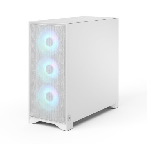 Корпус ПК без блока питания/ Case Fractal Design Pop 2 Air TG RGB, Midi-Tower, 3x120mm, 1xUSB-C + 1xUSB-A 3.2 ATX, mATX, mITX White