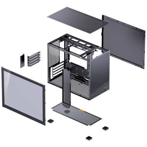 Корпус без блока питания/ Jonsbo D32 STD BLACK, Mini-Tower, no fans, mATX, mITX, 1xUSB3.2 Gen1 Type-A, 1xUSB3.2 Gen 2 Type-C, 1xAUDIO, 1xMIC