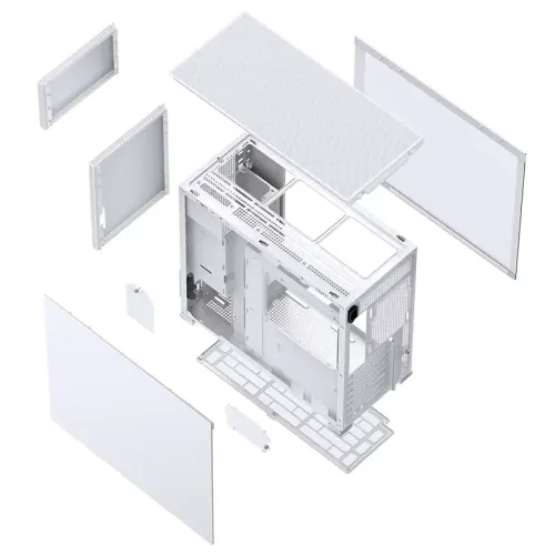 Корпус без блока питания/ Case JONSBO D41 STD, Midi-Tower, TG, no fan, 1xUSB-A 3.2 + 1xUSB-C 3.2, ATX, mATX White